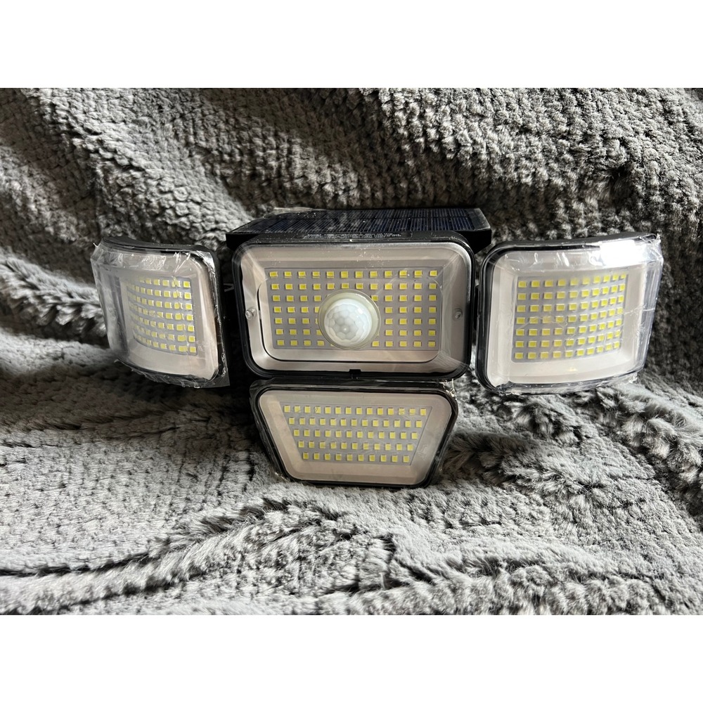 2-Pack Solar‎ Powered LED Wall Lights Motion Sensor Outdoor Security Black